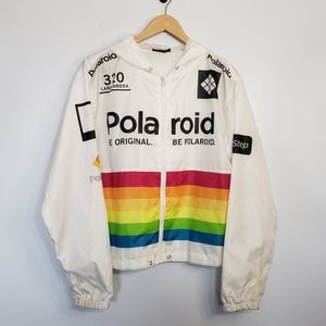POLAROID multicolor unisex windbreaker jacket size L